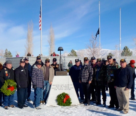 December 2012 - Wreaths Across America. Northern Nevada Veterans Memorial Cemetery, Fernley. Rick & Gary.